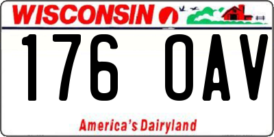 WI license plate 176OAV