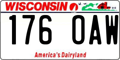 WI license plate 176OAW
