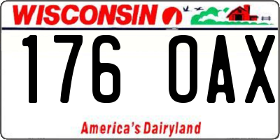 WI license plate 176OAX