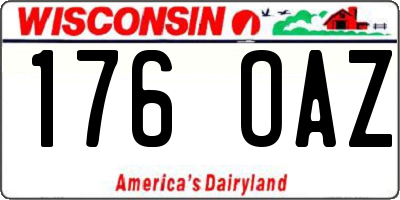 WI license plate 176OAZ