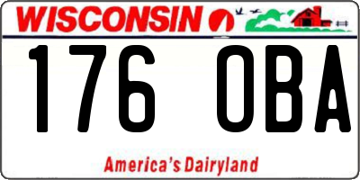 WI license plate 176OBA
