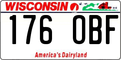 WI license plate 176OBF