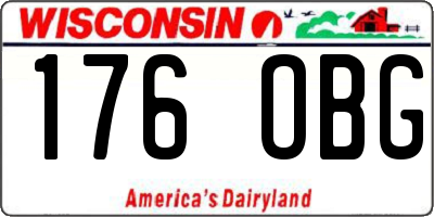 WI license plate 176OBG