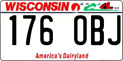 WI license plate 176OBJ