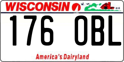 WI license plate 176OBL