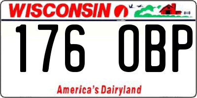 WI license plate 176OBP