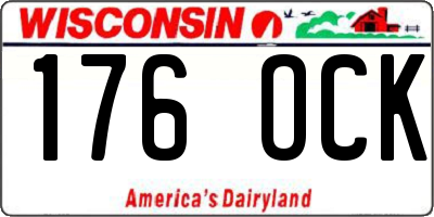 WI license plate 176OCK