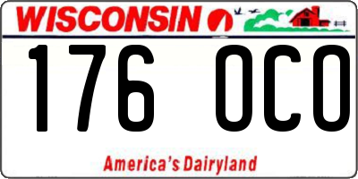 WI license plate 176OCO