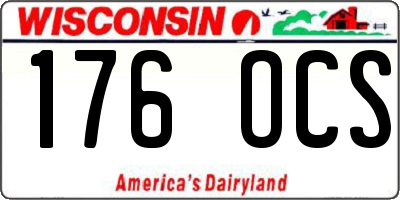 WI license plate 176OCS