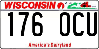 WI license plate 176OCU