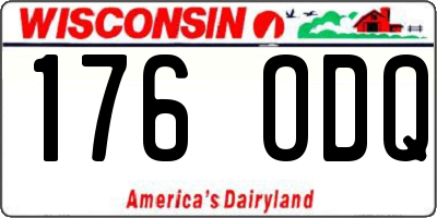 WI license plate 176ODQ