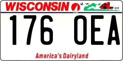 WI license plate 176OEA