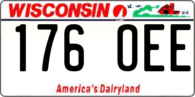 WI license plate 176OEE