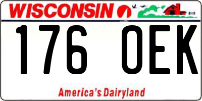 WI license plate 176OEK