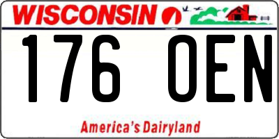 WI license plate 176OEN