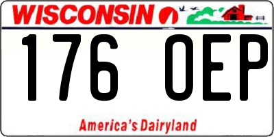 WI license plate 176OEP