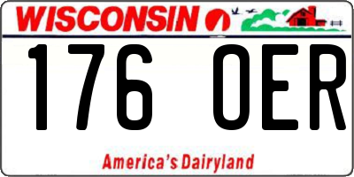 WI license plate 176OER