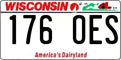 WI license plate 176OES