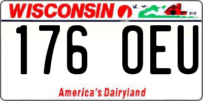 WI license plate 176OEU