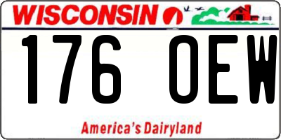WI license plate 176OEW