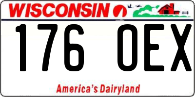 WI license plate 176OEX