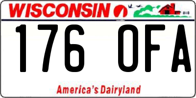 WI license plate 176OFA