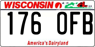 WI license plate 176OFB