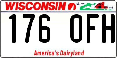WI license plate 176OFH