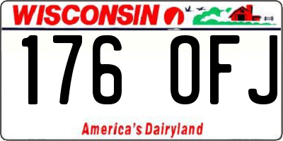 WI license plate 176OFJ