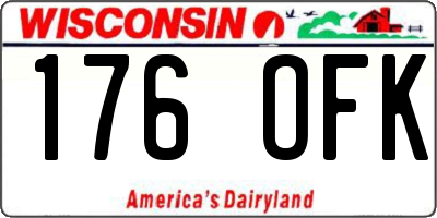 WI license plate 176OFK