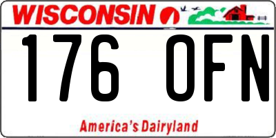 WI license plate 176OFN
