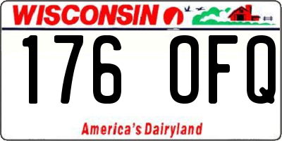 WI license plate 176OFQ