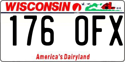 WI license plate 176OFX