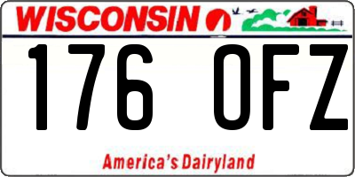 WI license plate 176OFZ