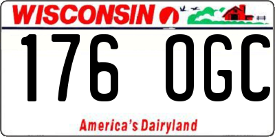 WI license plate 176OGC