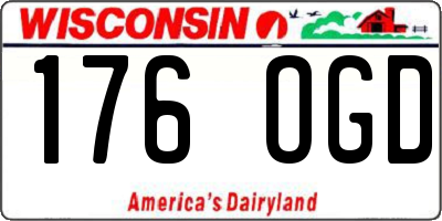 WI license plate 176OGD
