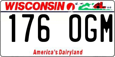 WI license plate 176OGM