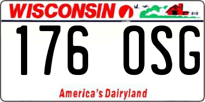 WI license plate 176OSG