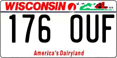 WI license plate 176OUF