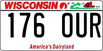 WI license plate 176OUR