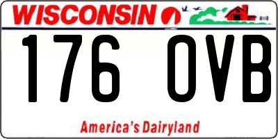 WI license plate 176OVB
