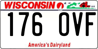 WI license plate 176OVF