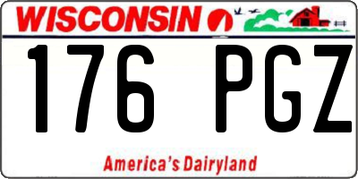WI license plate 176PGZ