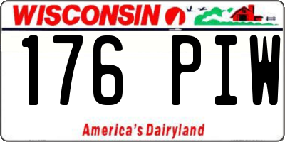 WI license plate 176PIW