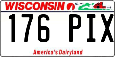 WI license plate 176PIX