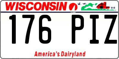WI license plate 176PIZ
