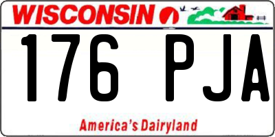 WI license plate 176PJA