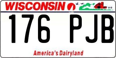 WI license plate 176PJB