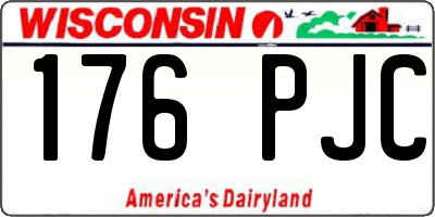 WI license plate 176PJC
