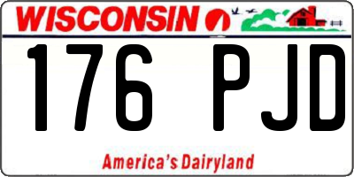 WI license plate 176PJD
